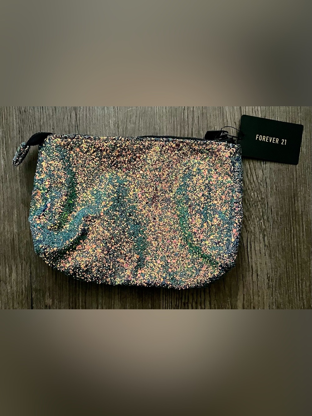✨ NWT Vintage Forever 21 Glitter Clutch/Makeup Bag ✨
